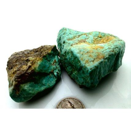 Turquoise Mountain Turquoise Gemstone Carving Cabbing Rough Lot 4