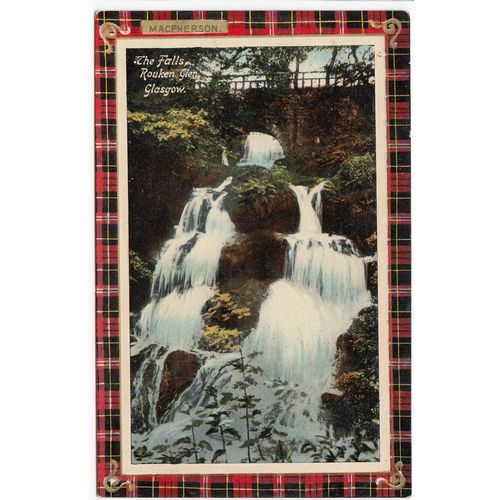The Falls Rouken Glen Glasgow Waterfall Postcard 2811