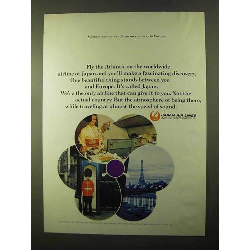 1970 Japan Air Lines Ad - Fly The Atlantic On
