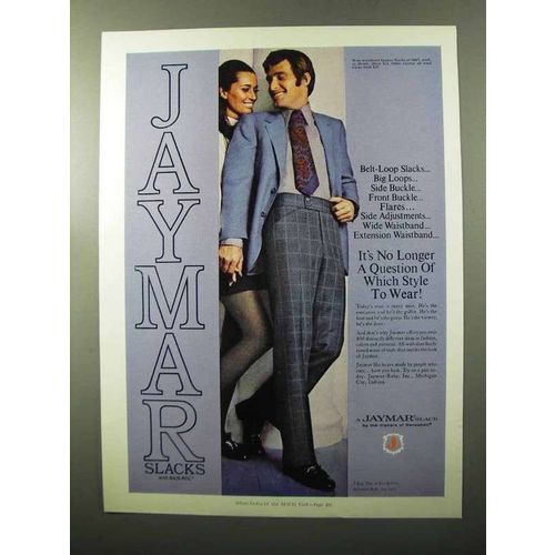 1970 Jaymar Wide Waistband Slacks Ad - Which Style