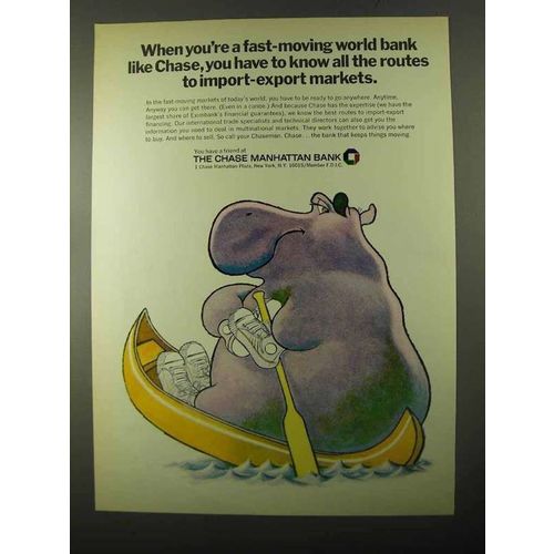 1971 Chase Manhattan Bank Ad - Import-Export Markets