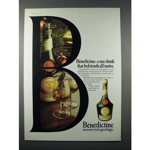 1977 Benedictine Liqueur Ad - Befriends All Tastes