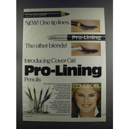 1982 Cover Girl Pro-Lining Pencils Ad - One Tip Lines