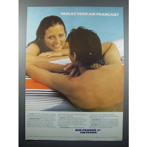 1982 Air France Ad - Parlez Vouz Air Francais