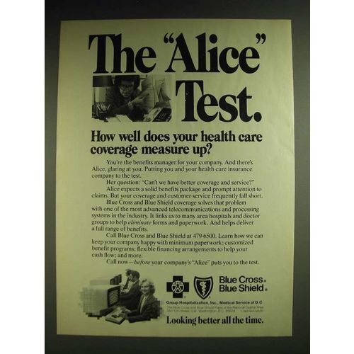 1984 Blue Cross Blue Shield Insurance Ad - The Alice Test