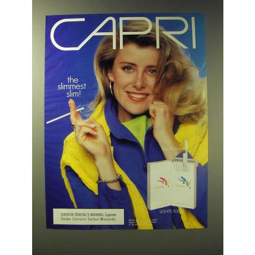1989 Capri Cigarettes Ad