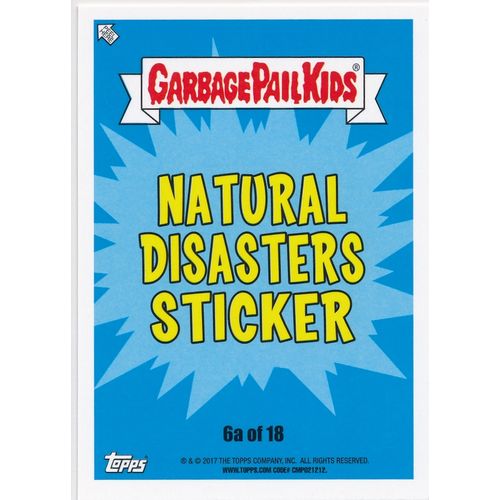 GPK Adam-Geddon Natural Disasters Sticker 6a Cracked Crue