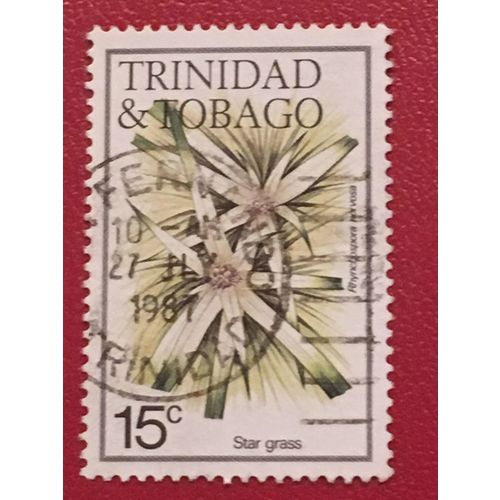 Trinidad & Tobago 1983 Flowers 15c Star Grass Used SG 638A Sc 394 postage stamp