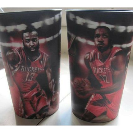 2 Houston Rockets Souvenir Cups Large Stadium Tumblers 50 Seasons Holographic