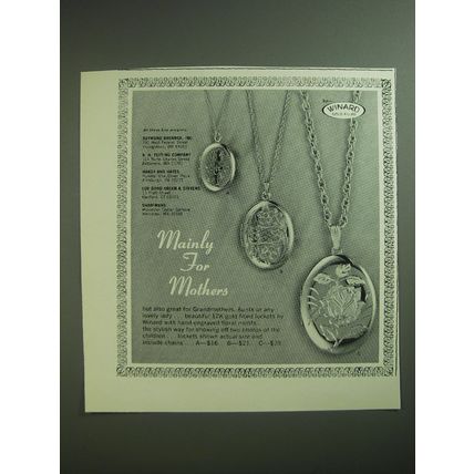 1974 Winard Lockets Ad - Mainly for Mothers