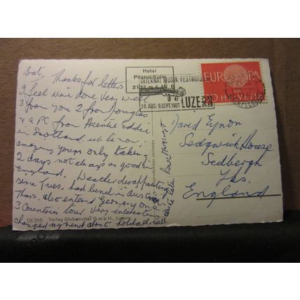 multiview, PILATUS, SWITZERLAND used postcard RP 1961 pm =