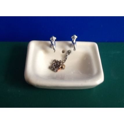 Square Sink & Pedestal 1:12th scale miniature