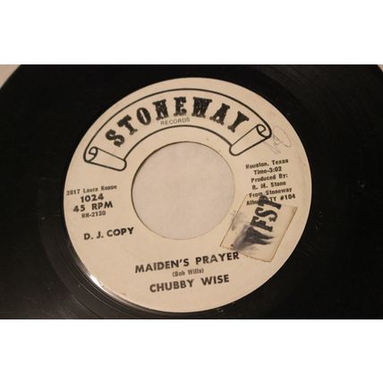 Chubby Wise Promo 45-MAIDEN'S PRAYER