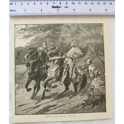Vintage engraving: arrest of King Richard