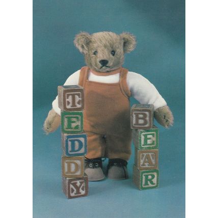 Margaret Steiff 1904 Teddy Bear With Counting Blocks Abacus Postcard