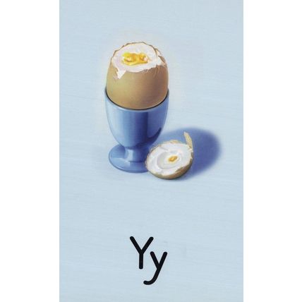 Y Is For Egg Cup Yolk Old Childrens Ladybird Book Postcard