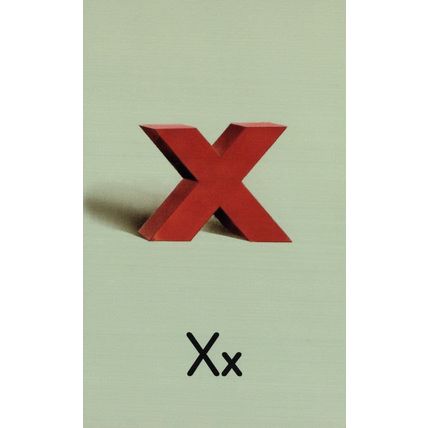 X Is For Letter X Oxo Cube Kiss Cross Old Ladybird Book Postcard