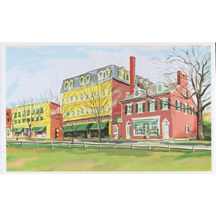 Moravian Book Shop Bethlehem Pennsylvania Oil Painting Postcard