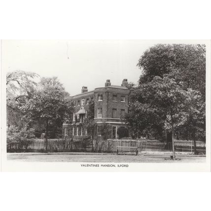 Valentines Mansion Ilford Real Photo Plain Back Postcard