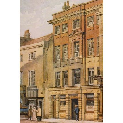 Mansion House Chelmsford Painting Drawing Rare Art Essex Library Postcard