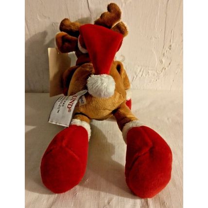 Gund Rare 9" Christmas Flapadoodles Moose Snowman Holiday Beanie Stuffed Animal