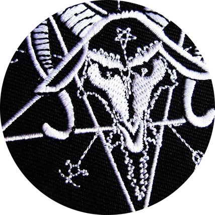 Devil Iron On Badge Patch Embroidered Sew Satan Black White Pagan 666 Biker P108