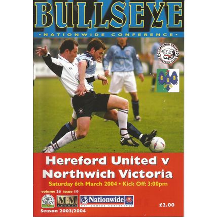 Hereford Utd v Northwich Victoria 2004 Official Programme