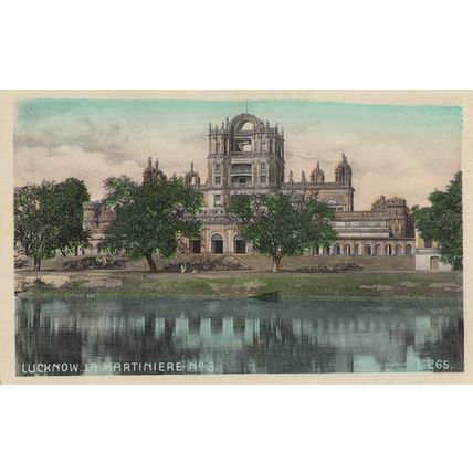 River View Of Lucknow La Martiniere Old Indian Real Photo Postcard