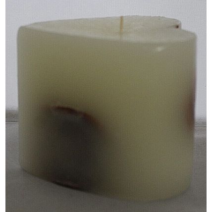 2 - Toned Heart Shaped Candle 75mm Tall