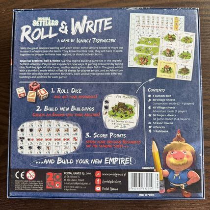 Portal Games Imperial Settlers: Roll and Write Laminated Essen Rare Expansions