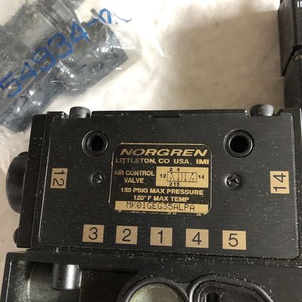 NEW NORGREN MK01GEG35ALPA 3-WAY PNEUMATIC VALVE SECTION,24VOLT,BP 11625294,AY
