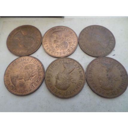 UK / GB - 30 - 1d (one penny) coins - dated 1967 #5