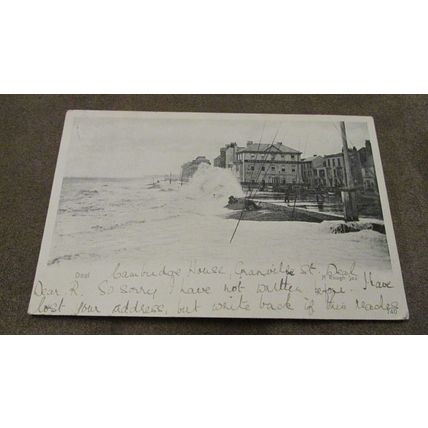 1904 Victoria Series Postcard - A rough sea @ Deal, Kent