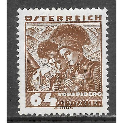 AUSTRIA 1934 NATIONAL COSTUMES 64g VORARLBERG MINT MH