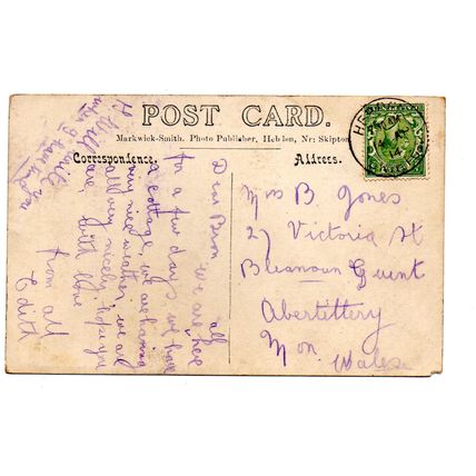 Kilnsey Crag - Postally Used - Hebden 14 AP 14 Postmark - Marwick-Smith