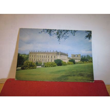 THE EAST & SOUTH FRONTS, CHATSWORTH HOUSE, DERBYSHIRE used postcard 1969 pm =