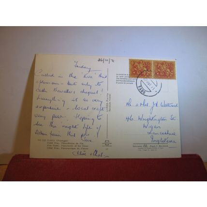 EVA HOTEL, FARO, ALGARVE. PORTUGAL used postcard 1971 postmark =
