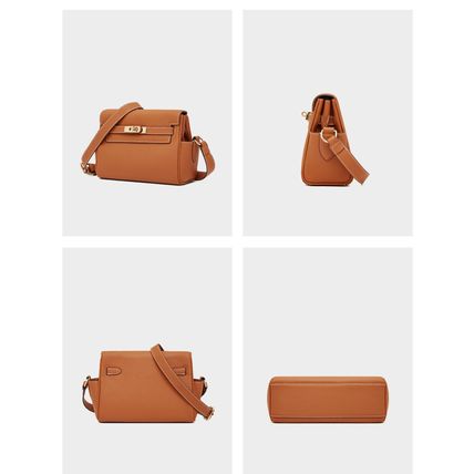 Women's Genuine Leather Crossbody Bag Handbags Purses Brown
