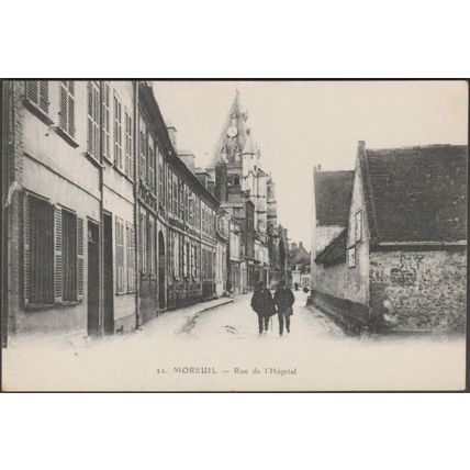 Rue de l'Hôpital, Moreuil, c.1910 - Caron CPA