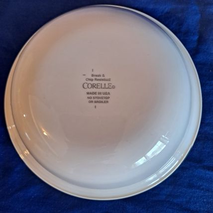 Lt 4 CORELLE Vitrelle Corning SGARDEN HOME 6 1/4" CEREAL BOWLS Beige Green Rim