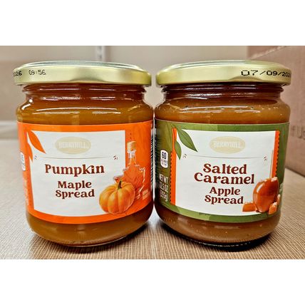 Berryhill Pumpkin Maple Spread & Salted Caramel Apple Spread 12.5oz (3 Jars)