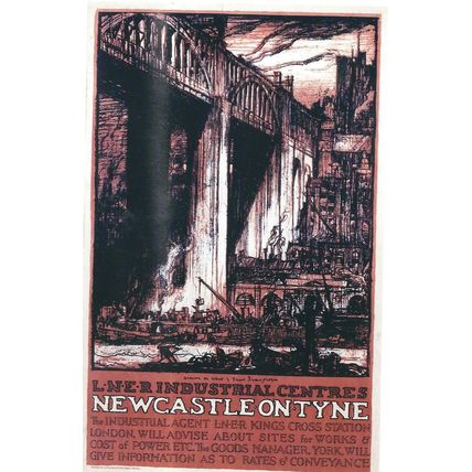 UK RAIL ADVERISING L.N.E.R. NEWCASTLE ON TYNE CARD NO 10176031