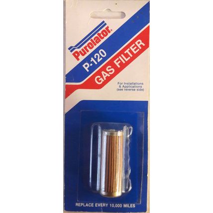 PUROLATOR P-120 BUICK CADILLAC CHEVROLET OLDS PONTIAC NEW OLD STOCK FUEL FILTER