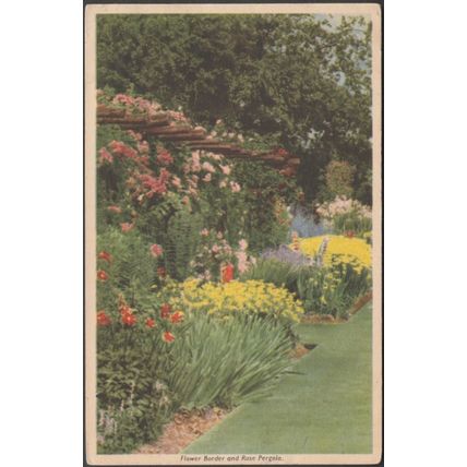 Flower Border and Rose Pergola, The Editor's Garden, 1939 - Popular Gardening PC