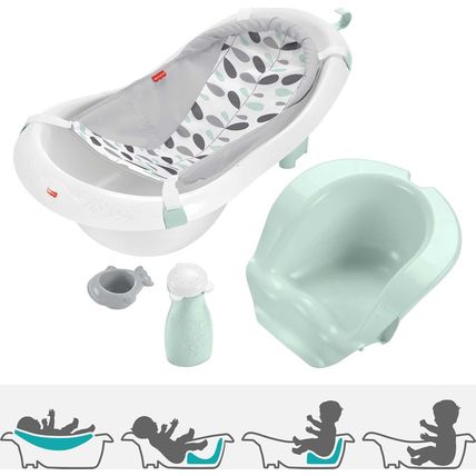 Fisher-Price Baby to Toddler Bath 4-In-1 Sling ‘N Seat Tub with Removable Infant