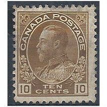 Canada 1925 SG254 10c Bistre-Brown Fine Used . .