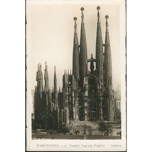 Vintage Spain Postcard - Barcelona - 9 - Templo Sagrada Familia - Guilera