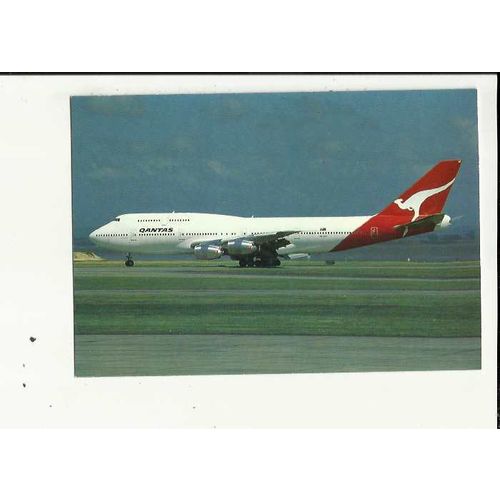 Aviation QANTAS BOEING 747-300 Postcard by Fourcolour (FCV 107)