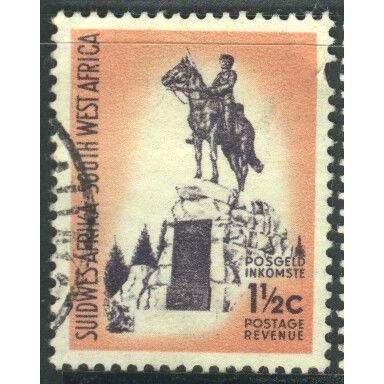 South West Africa 1961 - SG173 - 1½c viol/ora - Mounted Soldier Monument - used