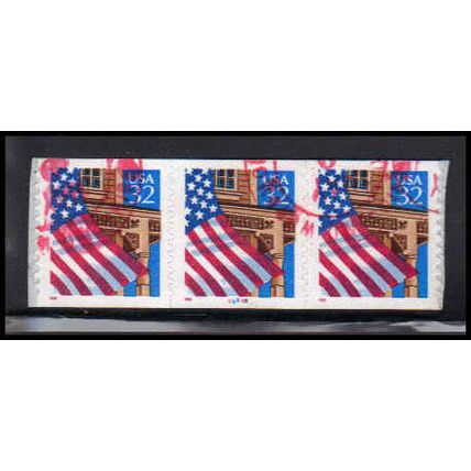 Used 2915Cv 32c U.S. Flag Over Porch Very Fine PNC 66666/3 11x12 PA3623